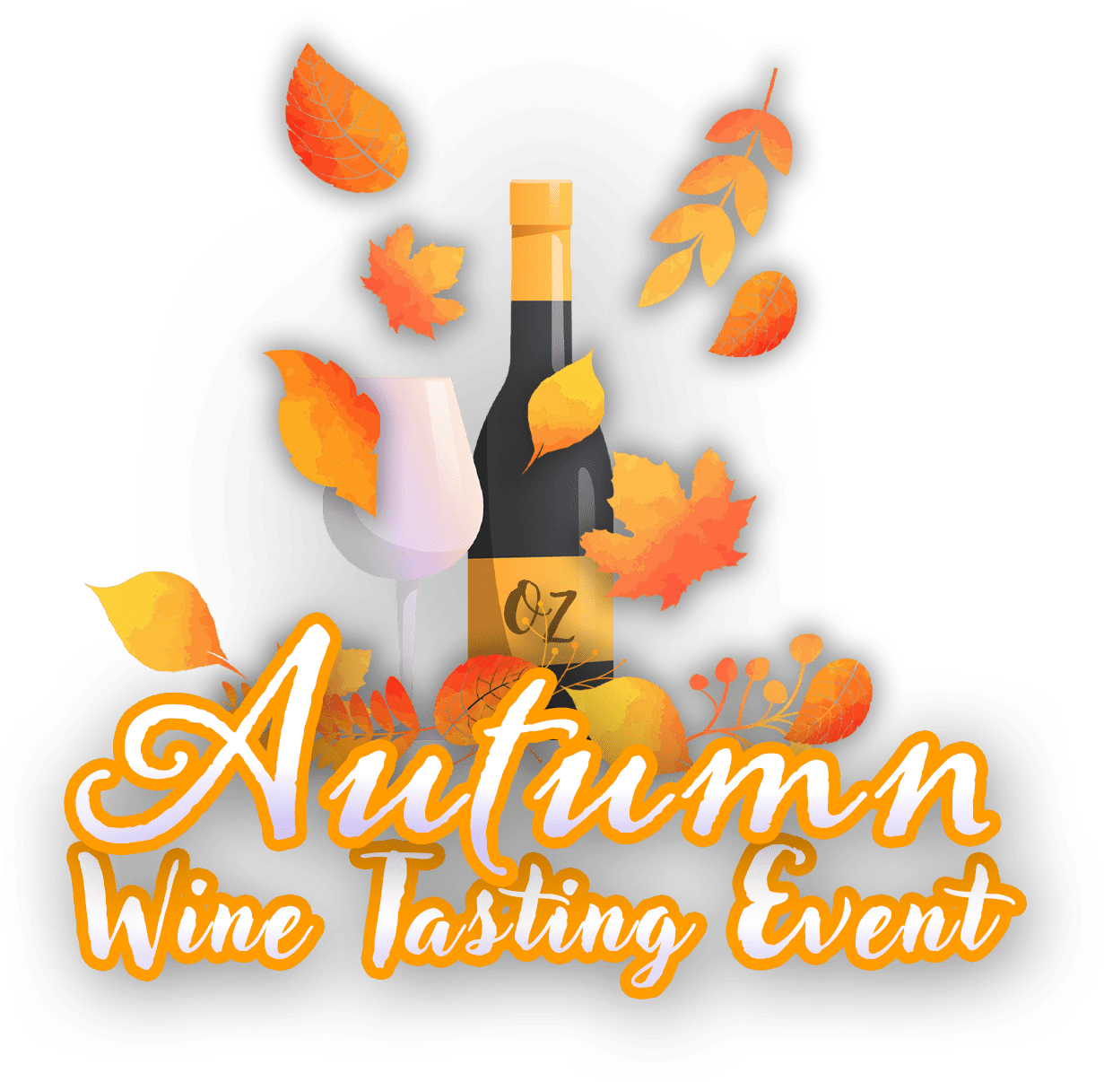 autumn wine tasting event logo